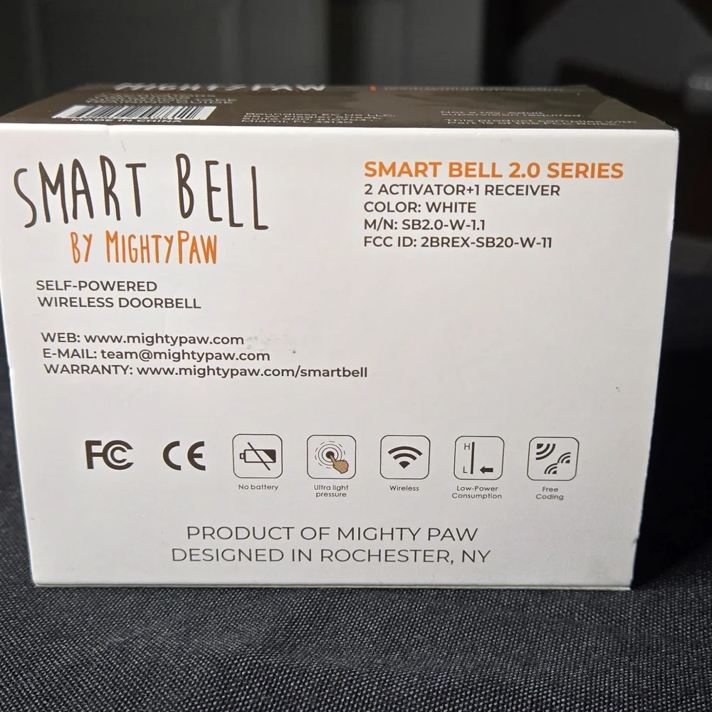 Smart Bell Dog Potty Training Doorbell - Orange/White
